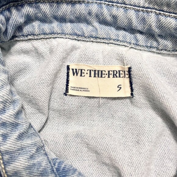 Free People x We The Free Marci Jumpsuit Denim Size S Clear Skies OB1154494 - Picture 6 of 8